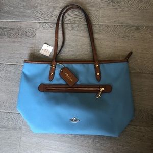 Brand new light blue Coach tote bag (with tags)